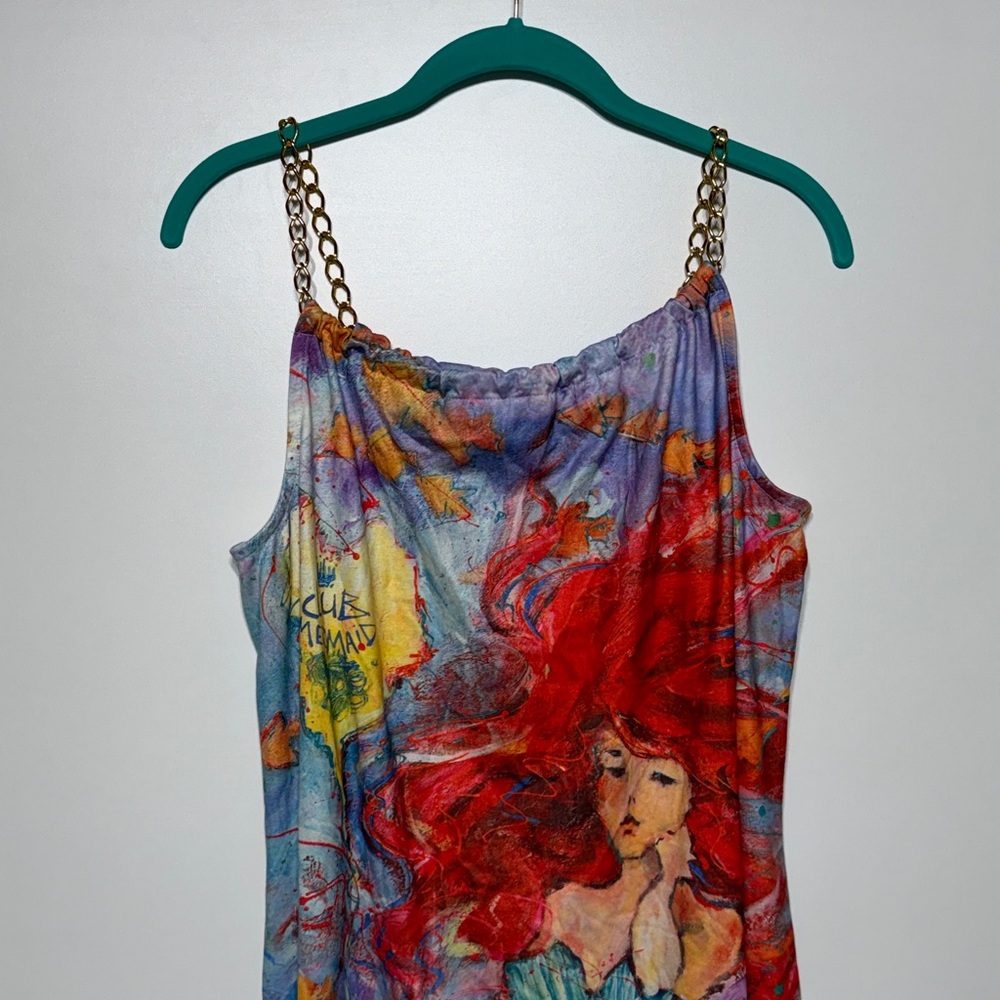 Leoma Lovegrove Mermaid Print Art to Wear Swim Cover- Up Dress- Never Worn - Picture 11 of 17